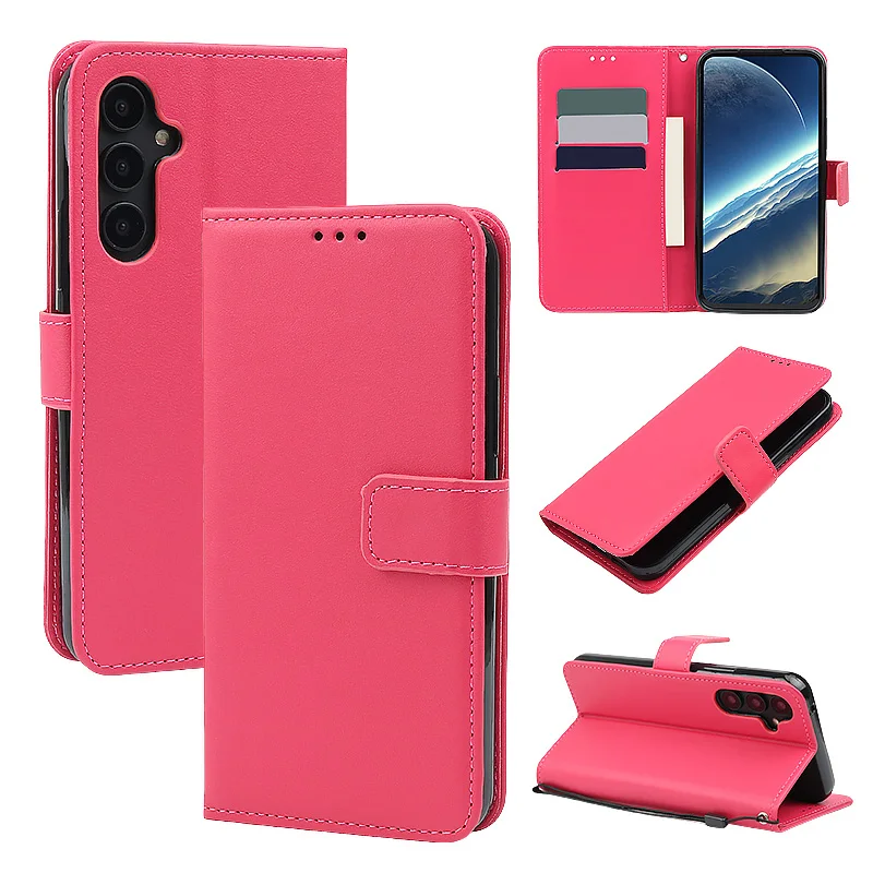 Wallet Case For Samsung A15 A25 A35 A55 5G Flip Leather Stand Card Book Coque for Galaxy A05 A05S M15 M35 M55 M 35 Phone Cover