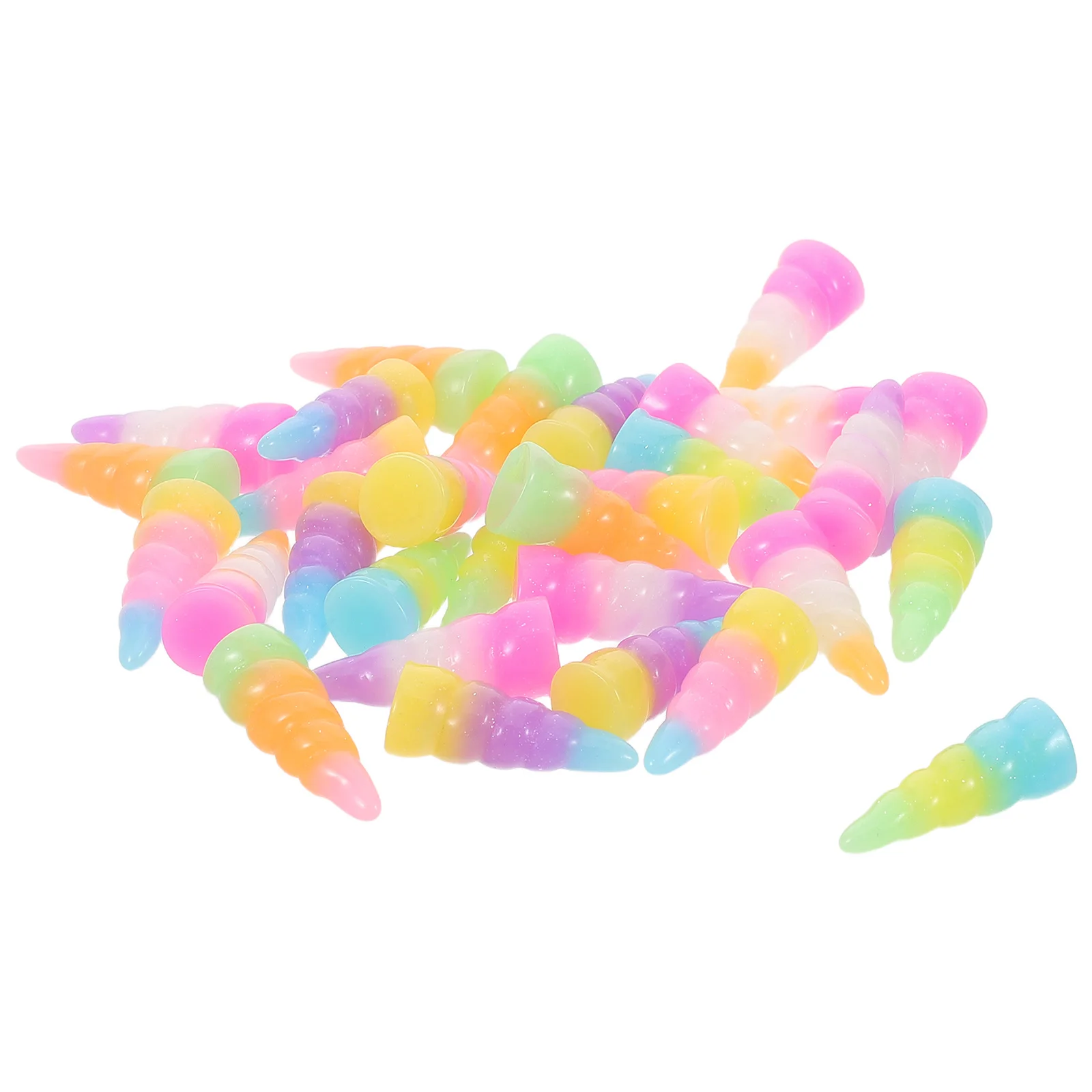 

30Pcs DIY Unicorn Horn Craft Resin Hair Accessories Headbands Toddlers Party Decoration Styling Supplies