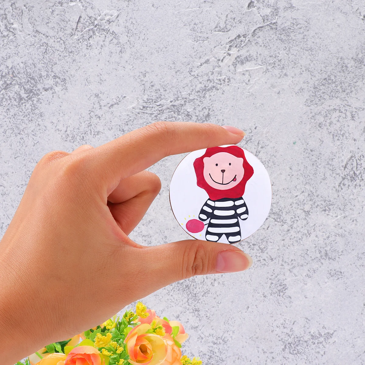 

50pcs Round Wood Disc 5Mm Thickness 50Mm Width Natural Wooden Chips For Diy Craft Decor Clothing Buckle Accessories Wood Piece