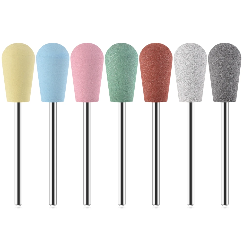10Pcs Nail Drill Bit Rubber Manicure Drills Electric Rotary Milling Cutter Polishing Tools Nail Bits Salon Accessories