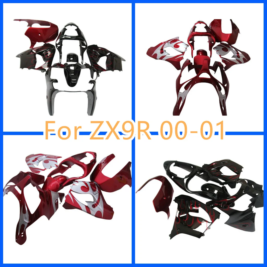 High Grade Motorcycle Fairing Kit ABS Plastic Body for Kawasaki 2000 2001 ZX9R ZX-9R 00 01 ZX 9R 100% Fit Injection Mold