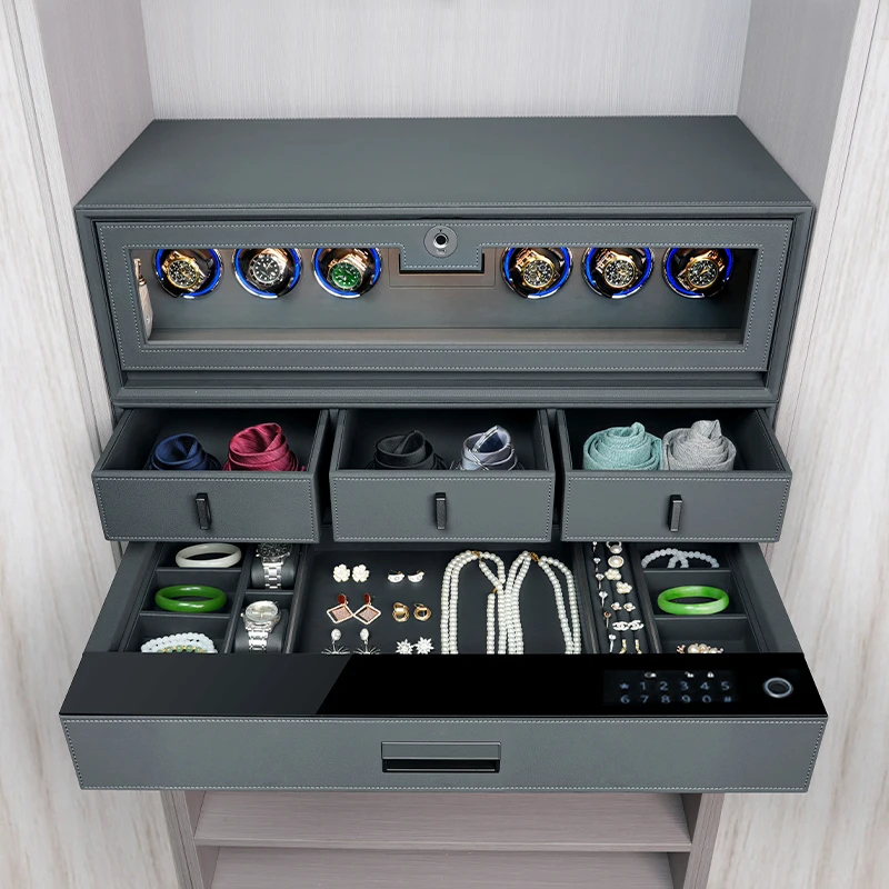 

Metal Fingerprint Digital Lock Security Basket Drawer Smart Watch Cradle Wardrobe Jewelry Safe