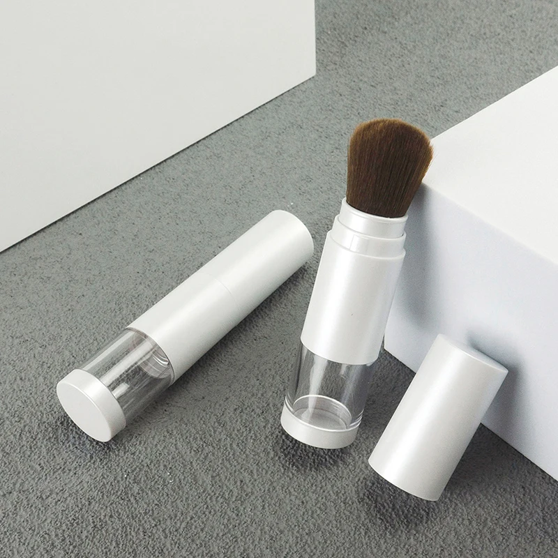 Pinceau de fond de teint multifonctionnel 2 en 1, brosse de maquillage vide pour Blush de voyage avec bouteille de poudre libre rechargeable, outils de beauté de maquillage