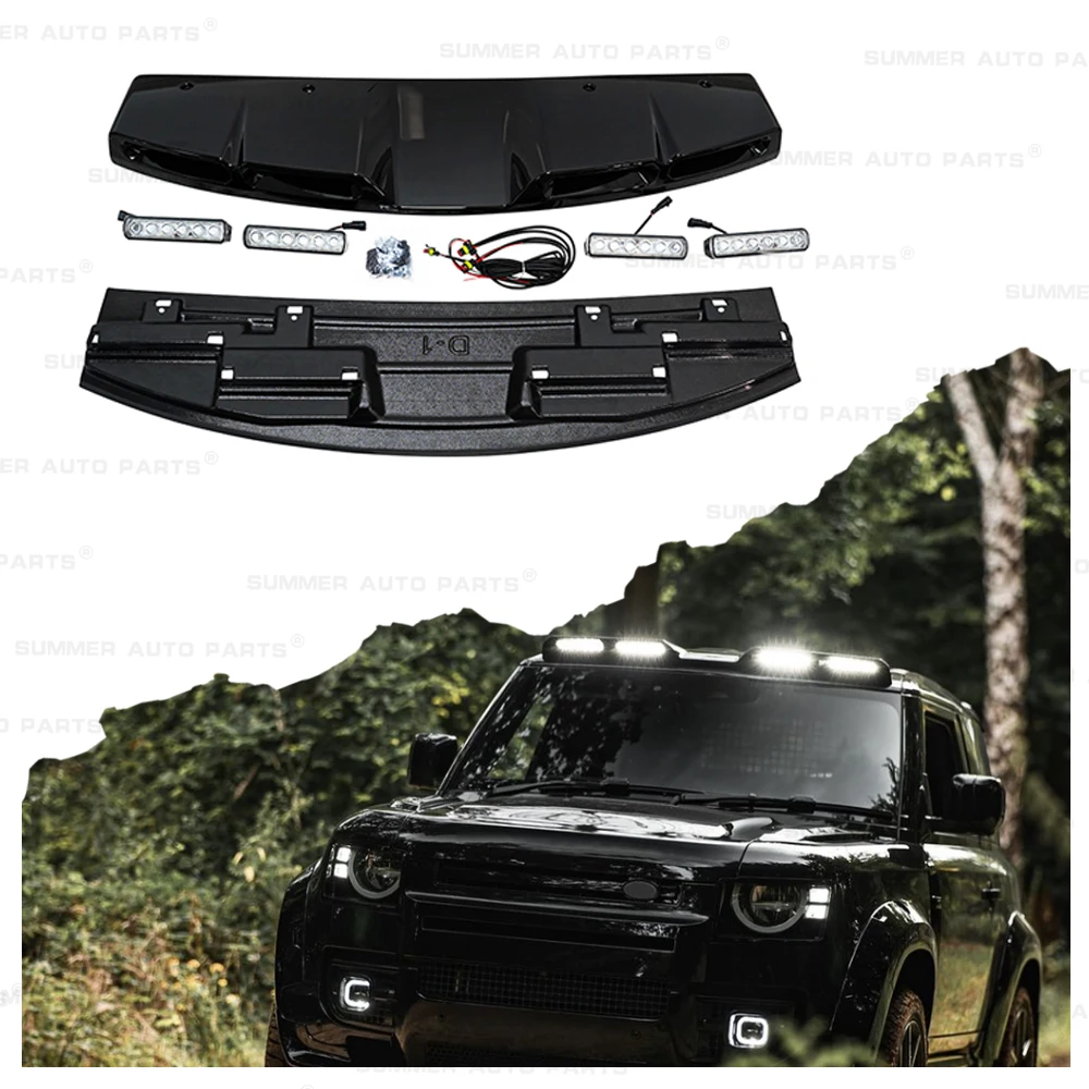 

New Arrival Car Exterior Accessories 4 Led Abs Roof Light Car Offroad Led Light Bar for 2020 Landrover Defender 110 90