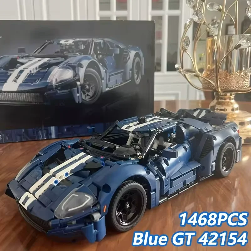 Técnica Blue GT 42154 1468PCS Rendimiento 1:12 Escala Coches de Carrera Juguete MOC Coche Deportivo con Detalles Auténticos Modelo Regalos para Adultos