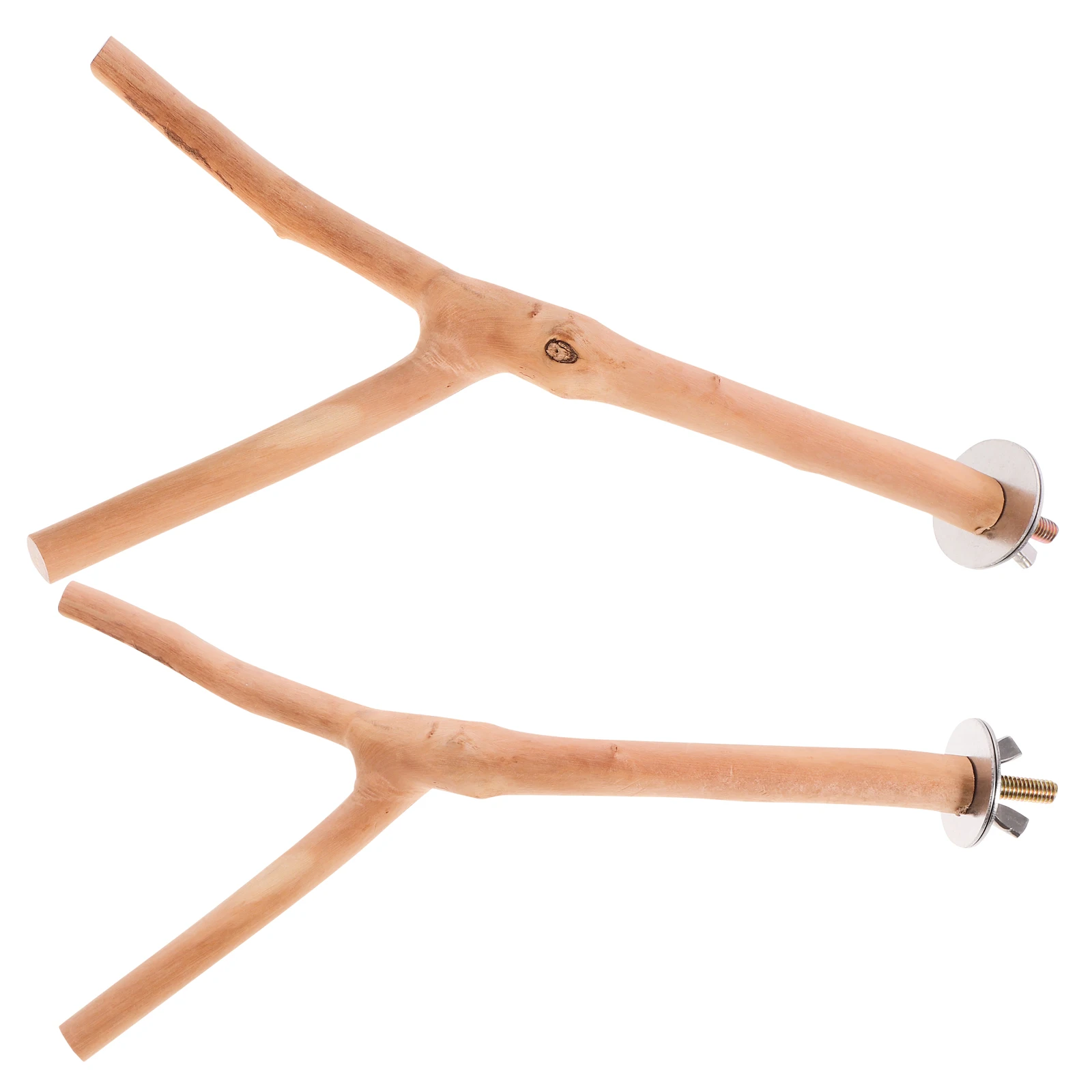 

2 Pcs Bird Standing Pole Durable Wooden Parrot Perch Rack Pet Cage Toy Branch Bird Cage Stand Pole Parrot Standing Branch