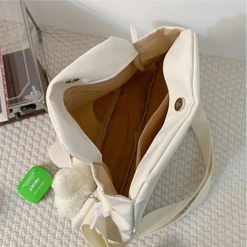 لطيف القط شكل حقيبة كروسبودي Kawaii السيدات النايلون حقيبة ساعي سعة كبيرة حقيبة كتف مدرسية للمراهقات حقائب اليد #4