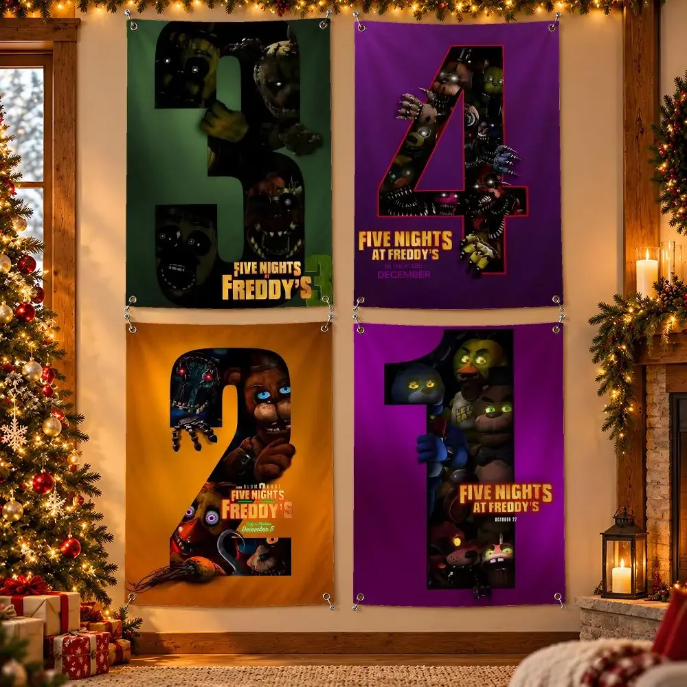 Five Nights At Freddy's Flags Wall Hanging Banner For Bedroom Living Room Outdoor Party Decor