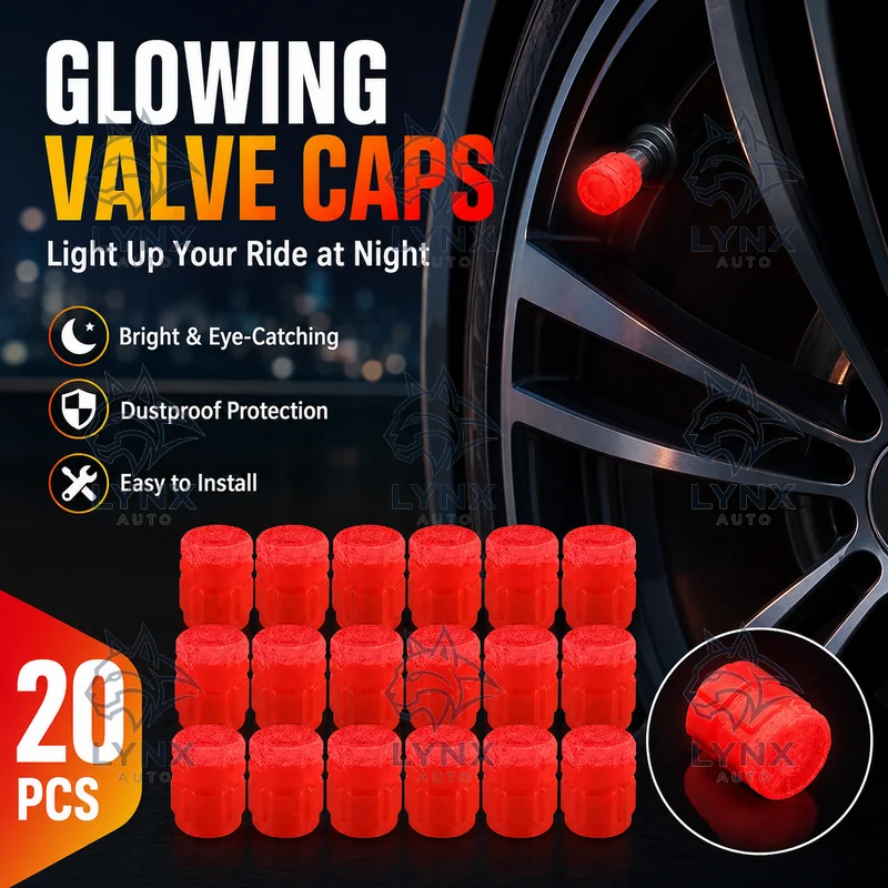 Luminous Multi-color Fluorescent Night Glowing Decor Tire Tyre Valve Stem Caps Dustproof Motorcycle Bike Wheel Nozzle