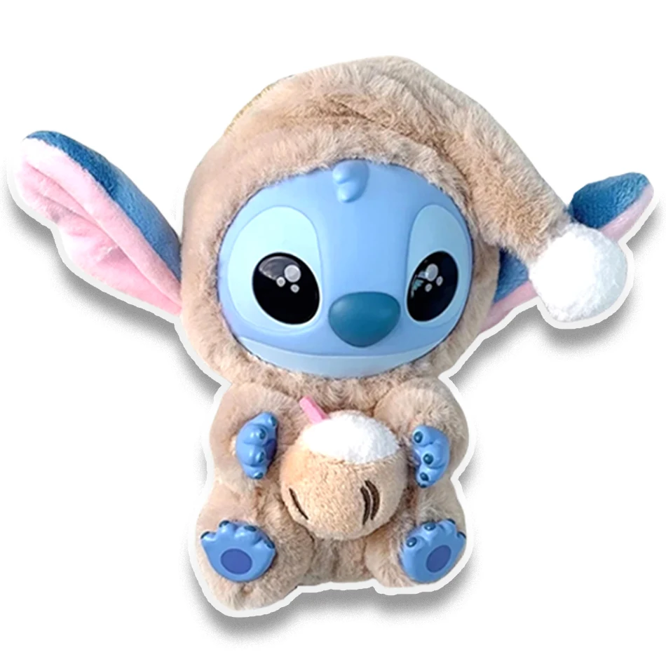 Disney Stitch Eat Something before Sleep' Series 2025 Nwe Miniso Vinyl Blind Box Cute Doll Bag Pendant Mystery Toy