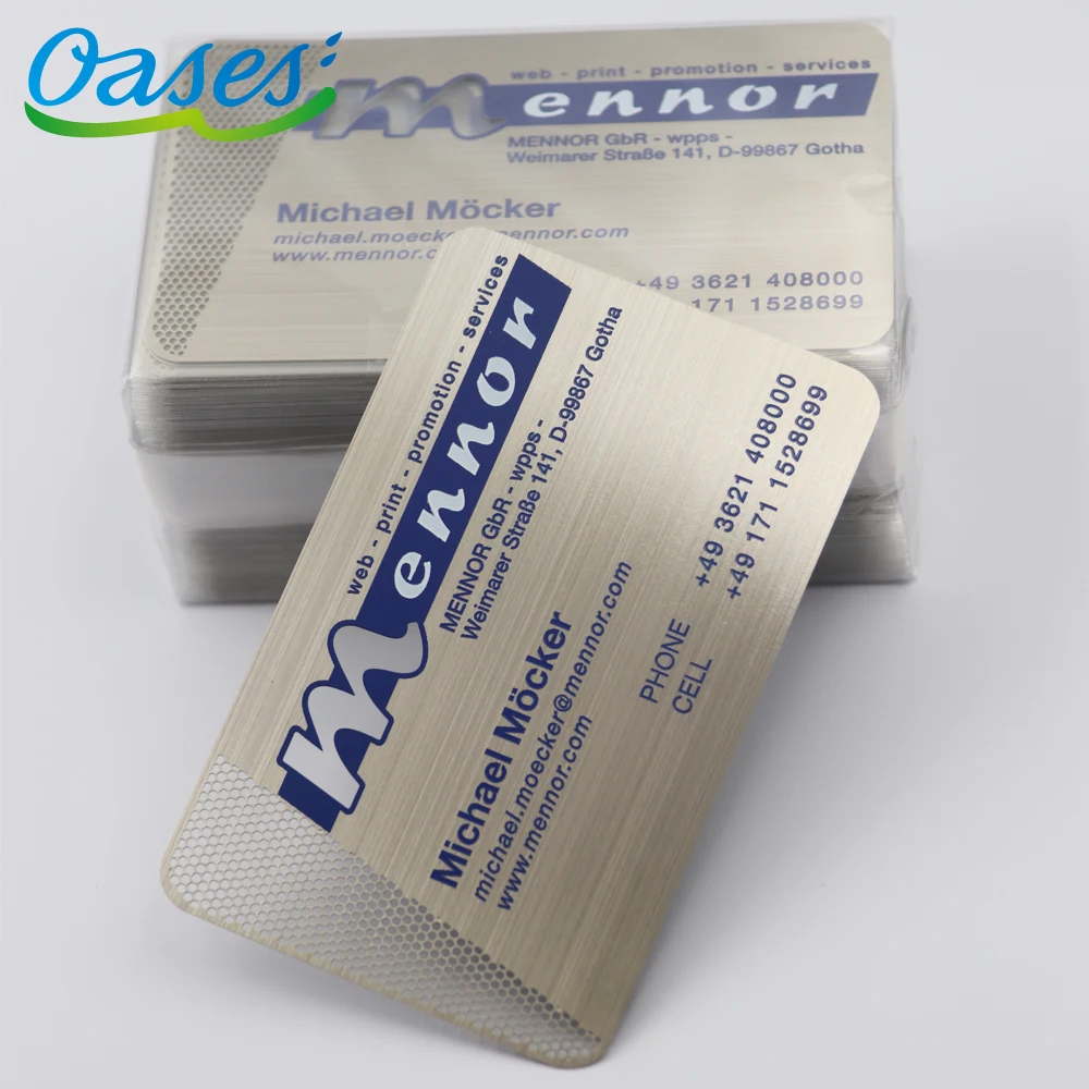 Customized query Chinese Manufacturer Premium Craftsmanship Custom Engraved Pattern Character Metal Business Cards with Painted