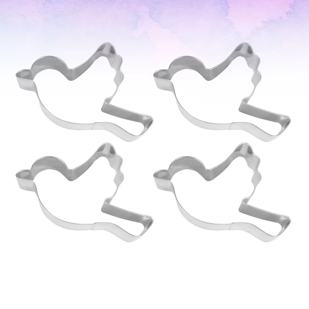 

4 Pcs Cake Mold Cookie Cutting Die DIY Biscuits Cartoon Fondant Stainless Steel
