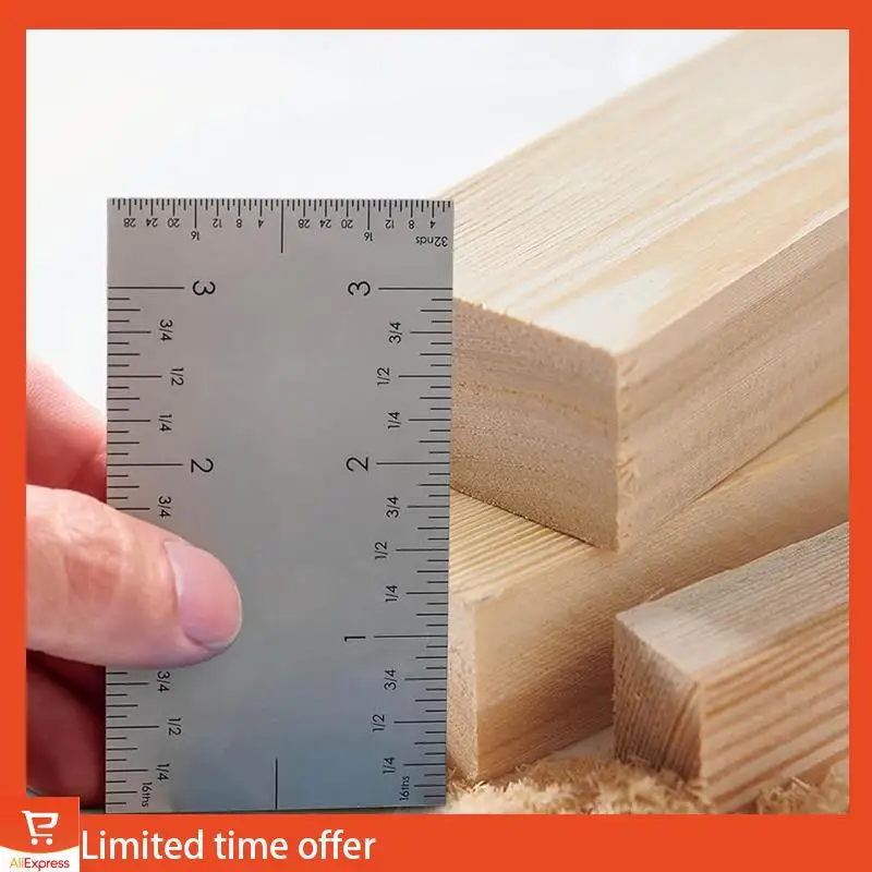 Fresh 3In Pocket Rule-Versatile & Matte Woodworking Rulers W/Graduations On All Four Edges For Easy Readability - Marking Tool