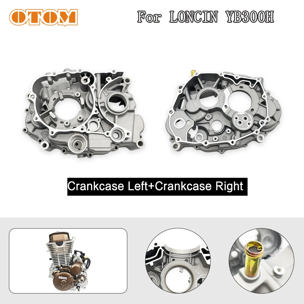 

Крышка двигателя мотоцикла OTOM, левый и правый картер для двигателей LONCIN YB300H KEWS K23 HENGJIAN S7, детали коленчатого вала, средняя коробка