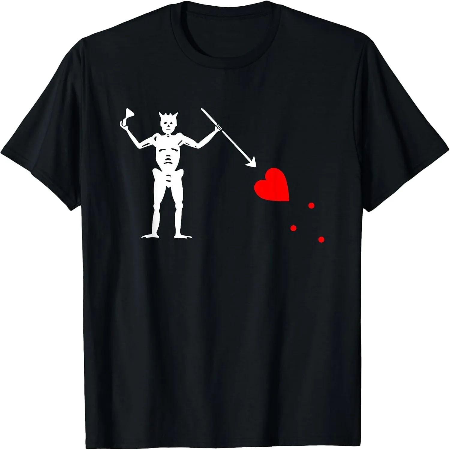 Blackbeard Pirate Flag Jolly Roger Skeleton Halloween T-Shirt Unisex t-shirt, 100% cotton tee,
