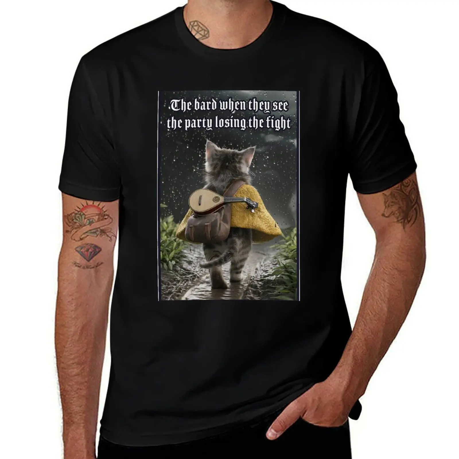 

The Bard Kitty when the party is losing T-Shirt street wear Luxury man sweat t shirt for men