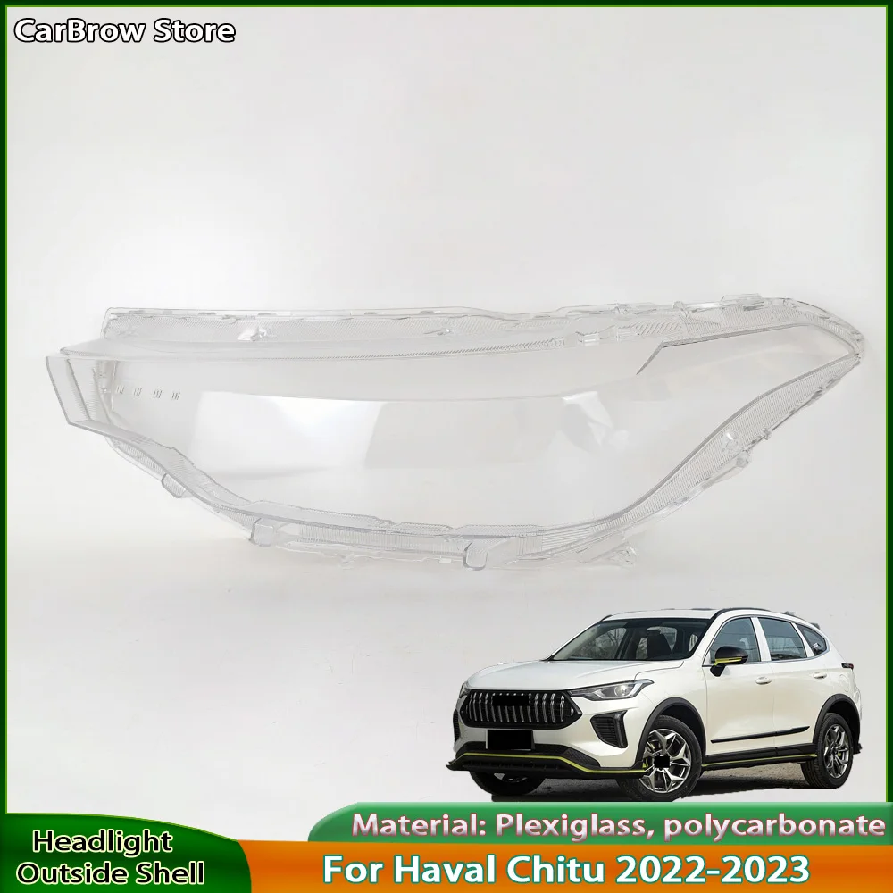 

Headlight Shell Lens Plexiglass Auto Replacement Parts For Haval Chitu 2022-2023 Headlamp Cover Transparent Lamp Shade