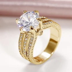 Huitan Gorgeous Women's Wedding Rings with Pink/White Cubic Zirconia Classic Eternity Engagement Rings Drop Shipping Jewelry