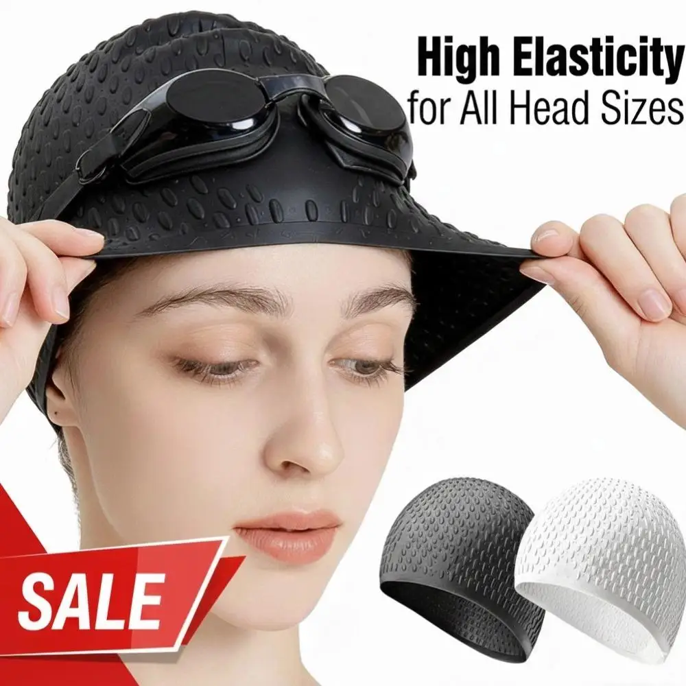 

Силиконовые шапочки для плавания с нескользящими вставками, для водных видов спорта, эластичные, аксессуары для бассейна