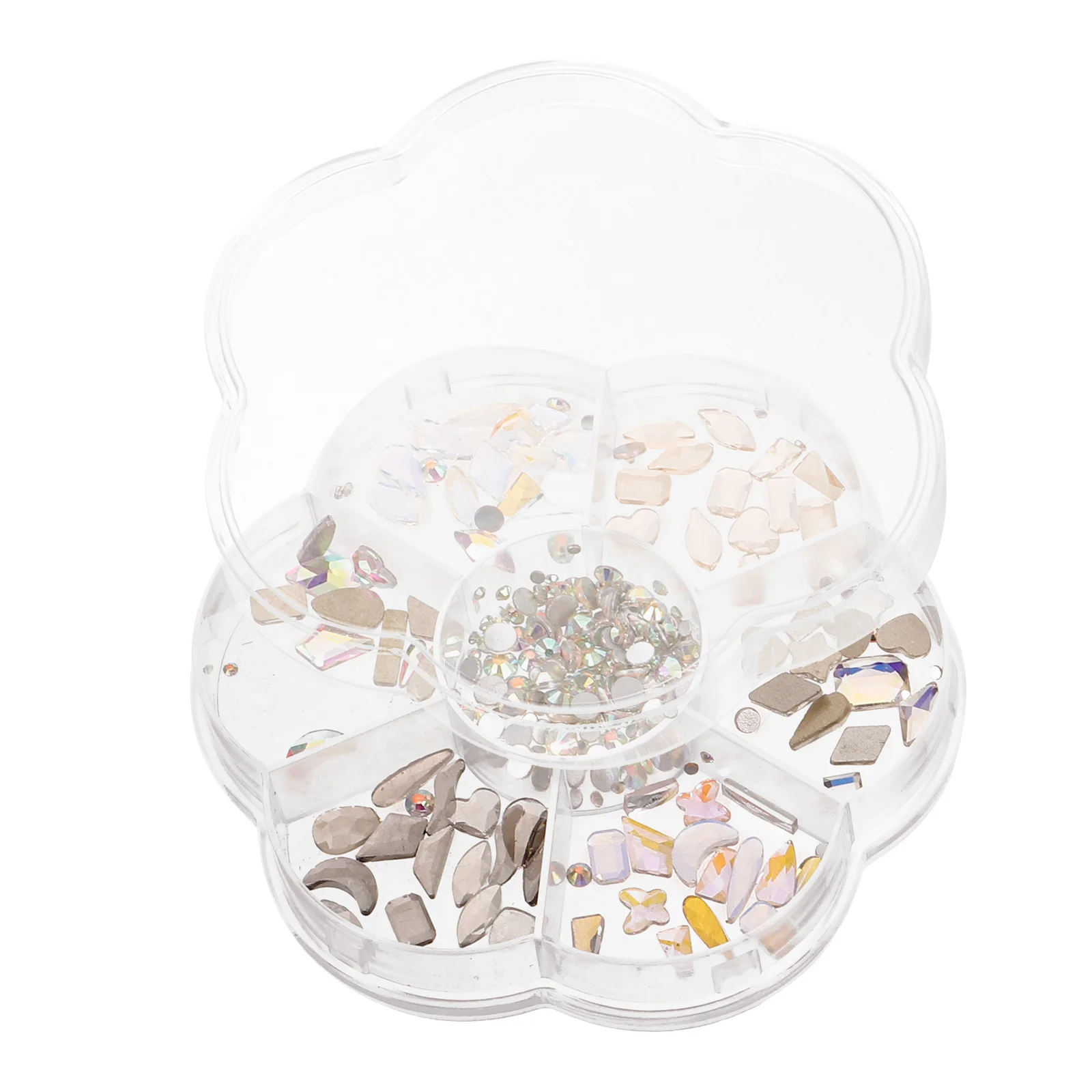 

Nail Decoration Set 7 Grids Beautiful Eyecatching Irregular Rhinestones for Nail Art Charms for Nails Manicure Decoration