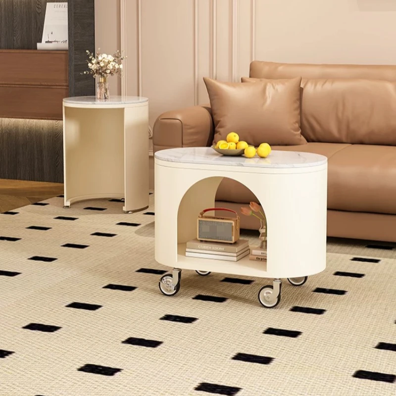 Living Room Entryway End Tables Storage Adjustable Minimalist Corner Side Table Metal Nordic Mesas Space Saving Furniture