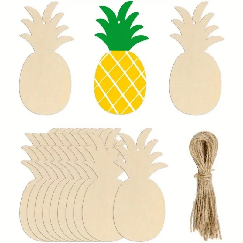 Latest Models Wooden Pineapple Cut Pieces - DIY Handicrafts Birthday Fruit Plant Theme Party Decoration Painting Supplies