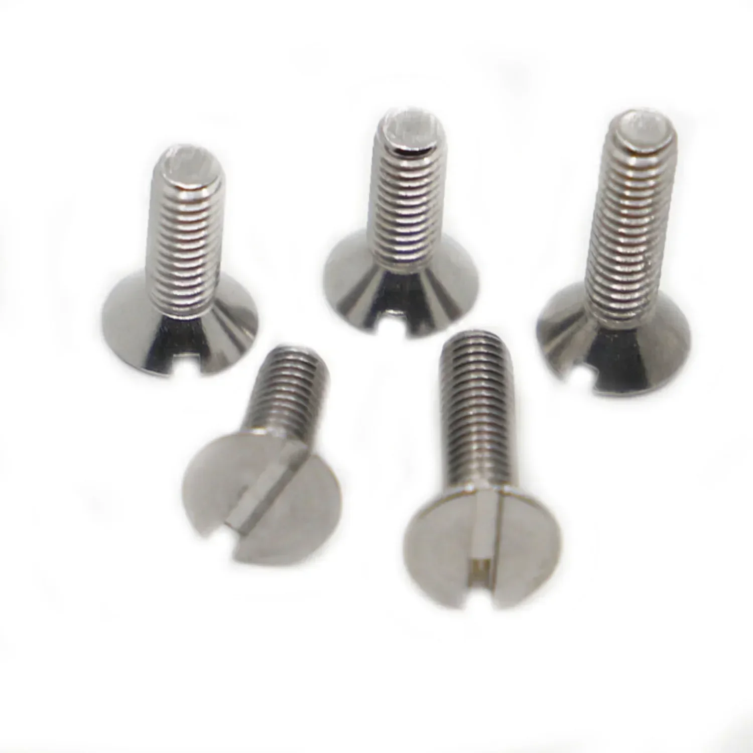 5-20pcs M1.6 M2 M2.5 M3 M4 M5 M6 304 Stainless Steel Metric Threaded Slotted Flat Countersunk Screw Bolt Gb68