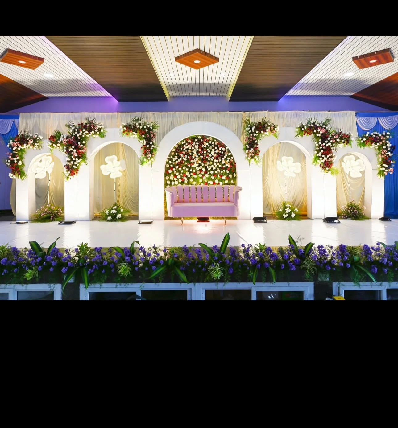 Party Decoration Supplies Wedding Stage Decoration Arch Acrylic Background Frame White Wedding Stage Arch Background Wall