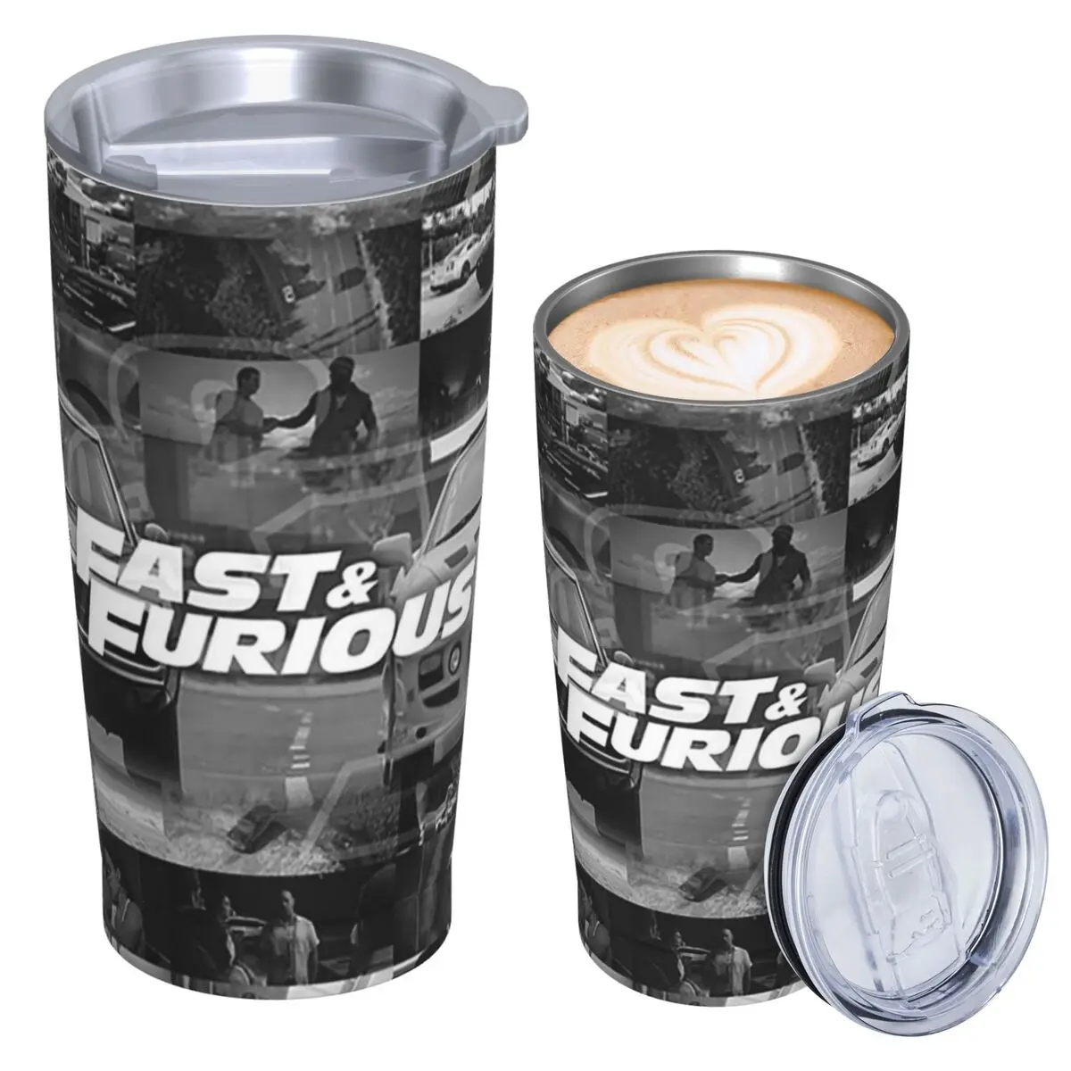 Fast And Furious Is History Of Legend Stainless Steel Tumbler Vacuum Insulated Mug Thermal Cold Bottle Straws With Lid 20oz