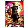 Halloween Black Lab Dog Garden Flags for Outside 12x18 Double Sided jjp