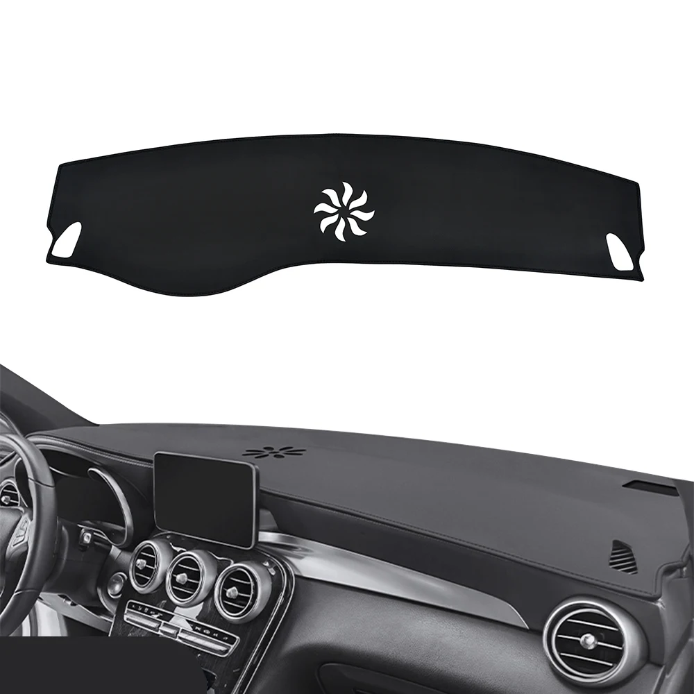 

Dashboard Cover Compatible with Mercedes Benz C-Class 2015 2016 2017 2018 2019 2020 2021, Leather Dash Mat Fit for C250 C300