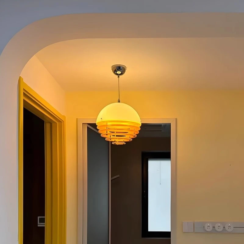 

Modern Popular Sunset Atmosphere Orange Chandelier Bedside Bar Decoration Design Retro Sunset Light