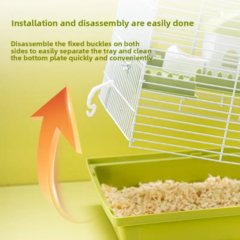 Super Large Double-Layer Villa Golden Bear Cage Three-Layer Space Package Pet Cage for Small Animals like Hamsters And Rabbits