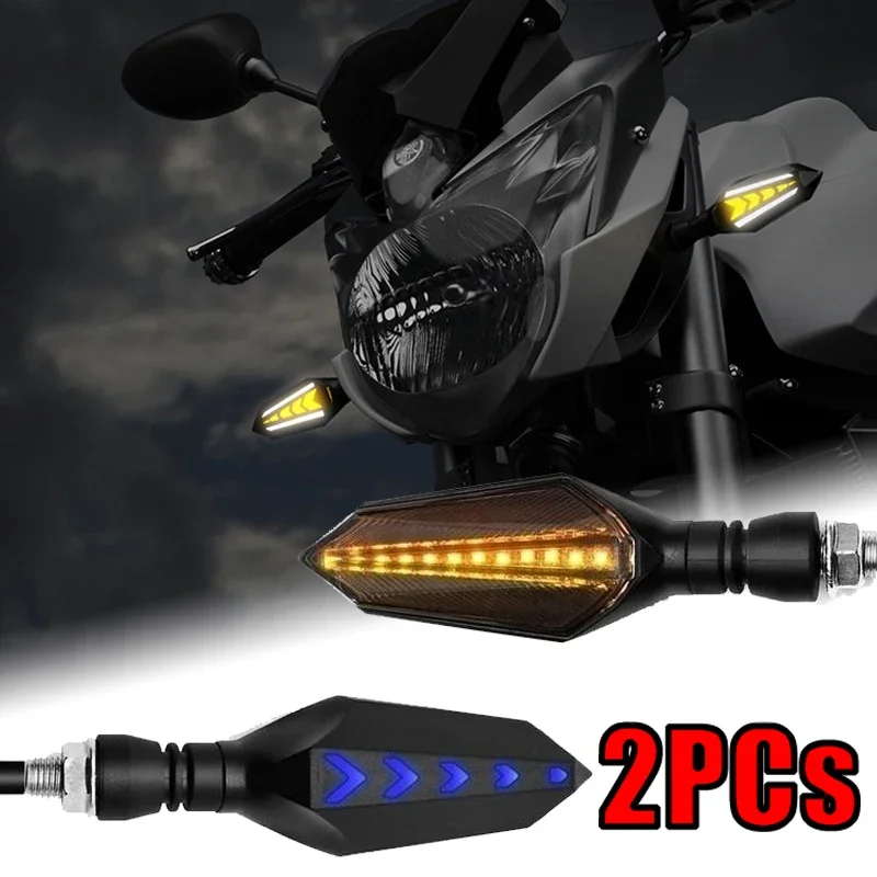 2pcs Universal Motorcycle Turn Signal LED Lights Indicators Signal Light Rear Tail Brake Flasher Light Motorcycle DRL Lamp