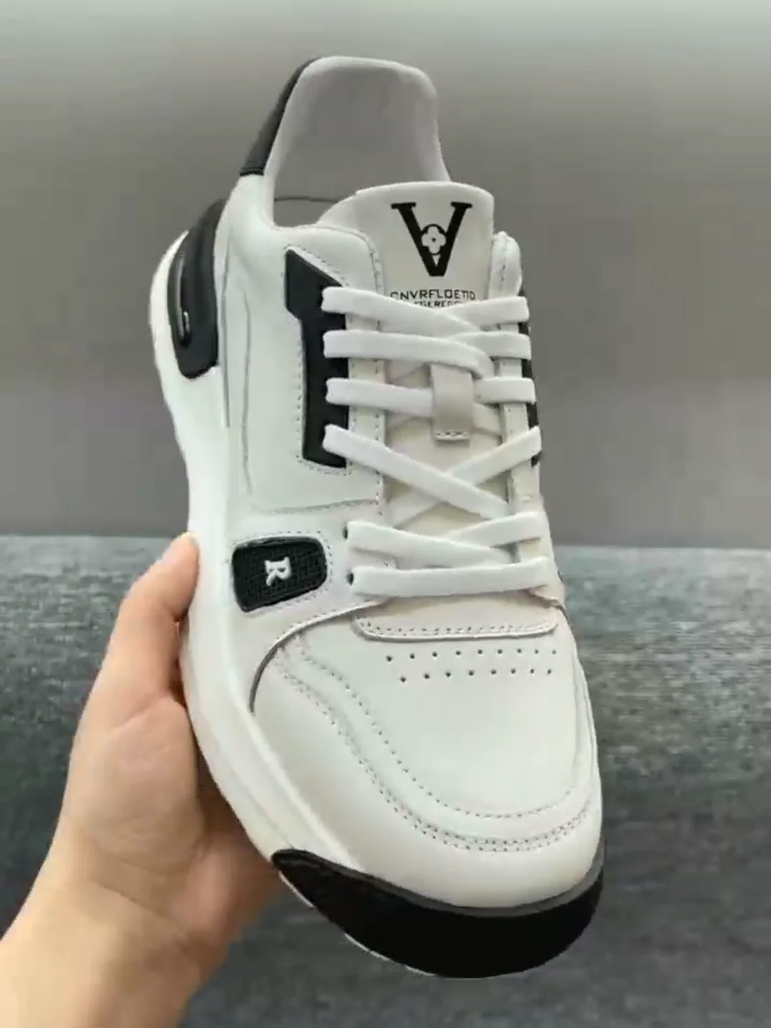 

Trendy Pure Leather Lace-Up Men's Shoes Comfortable Casual Sneakers Spring New Arrival Versatile Stylish And Handsome