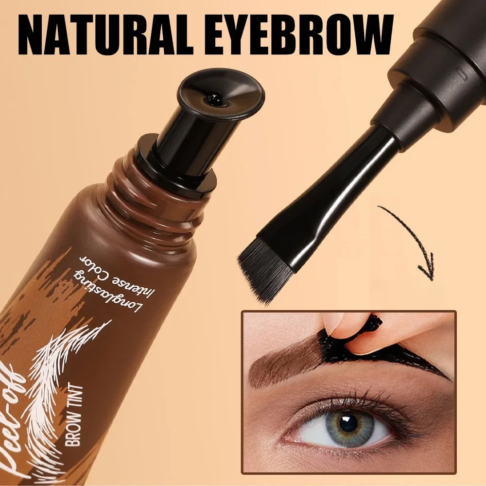 5 Color Peel-off Eyebrow Gel Cream Quick-Drying Lasting Tearing Eyebrow Dye Glue Waterproof Brow Tattoo Eyebrow Enhancer Tint