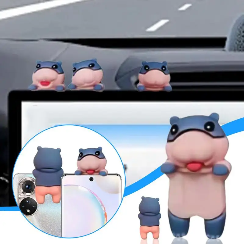 Car Central Control Screen Hippo Decor Doll Random Style auto rearview mirror Pygmy Hippo Pendant for car interior Hippo Deco