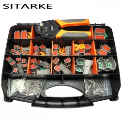 2-12 Pin DT Deutsch Series Waterproof Plug Auto Plastic Socket Kits Solid Contacts DT06-3S DT04-3P DT06-6S DT04-6P
