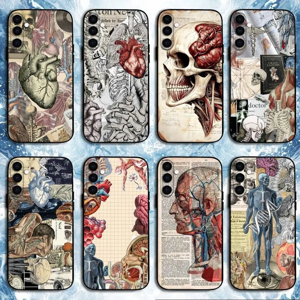 

ilustracion medica Phone Case For Samsung Galaxy A73,A72,A71,A70,A53,A52,A51,Others Soft Black Shell
