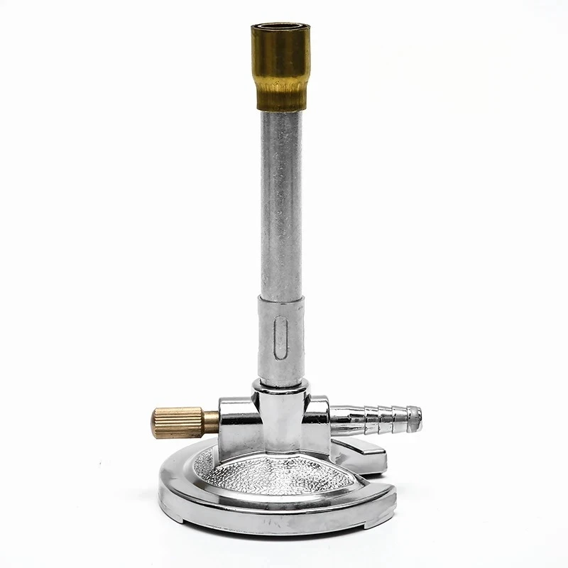 Brass Bunsen Burner, 10mm Nozzle, American Style Gas Torch for Propane & Natural Gas, Laboratory Heating Supplies