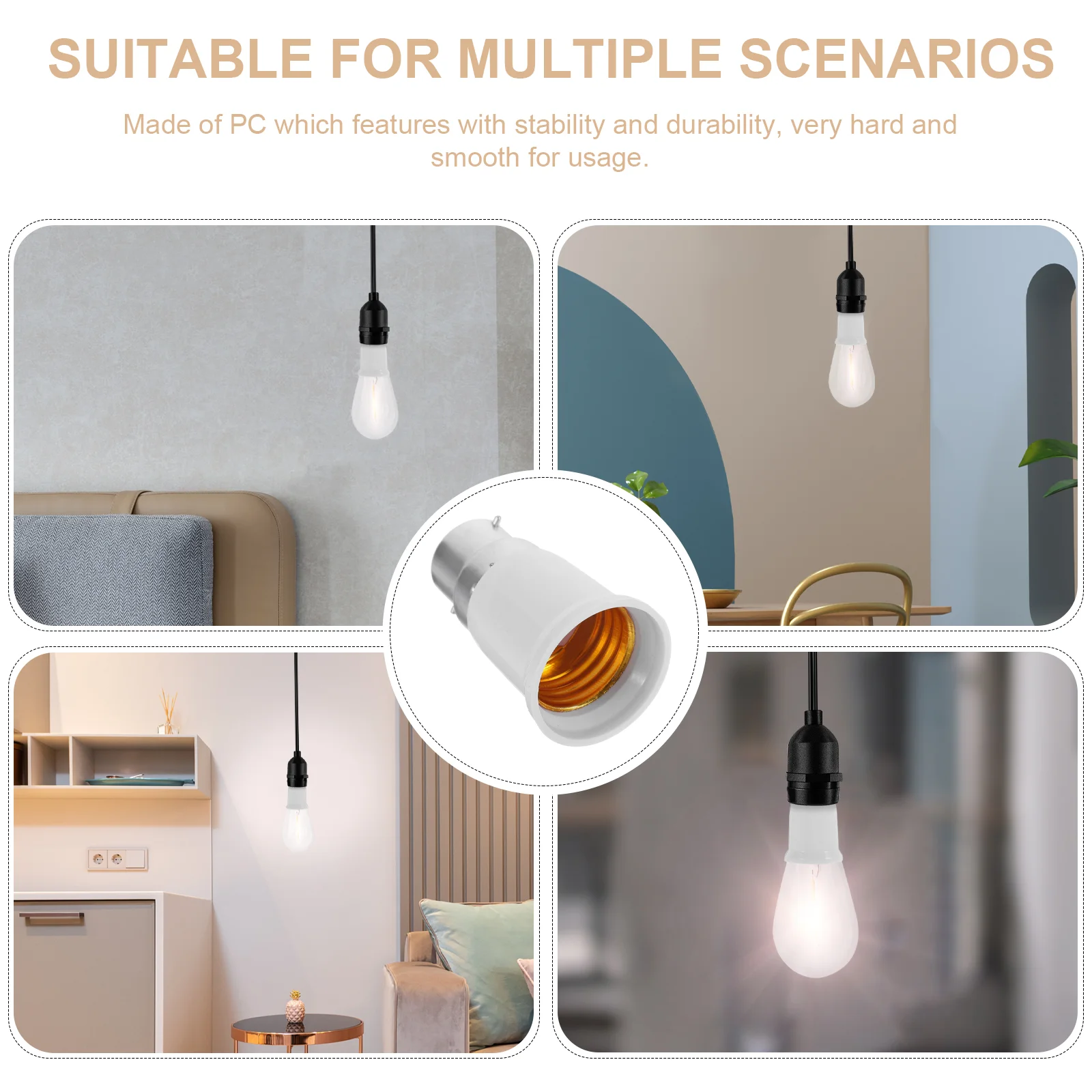 6 Pcs Light Fixtures Ceiling Bulb Adapter Socket Base Converter Headlamp Converters