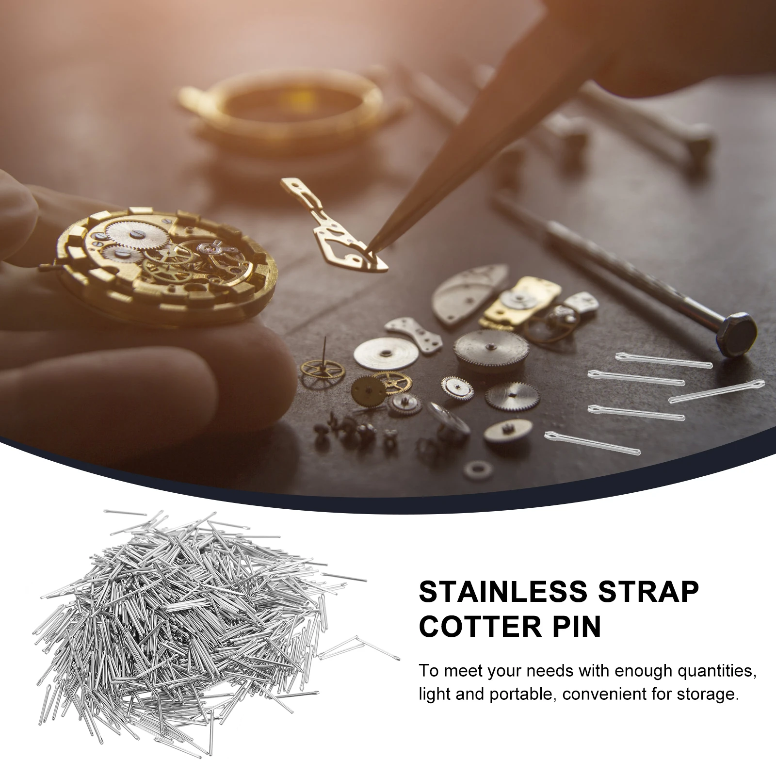 

1000 Pcs Watch Repair Tools Bands Kit Cotter Pin Assortment for Pins Stainless Steel Watchband Link Pin