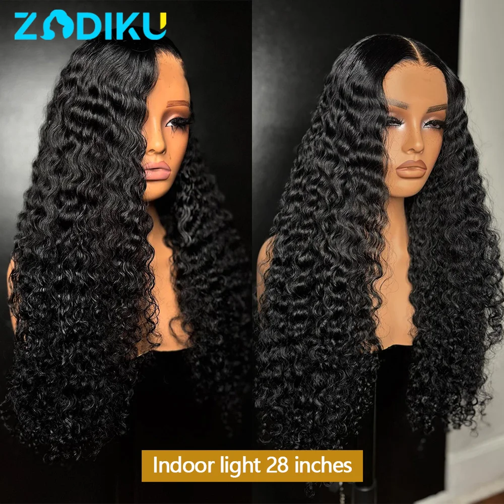 ZIDIKU 30 بوصة مجعد موجة عميقة غلويليس الباروكات شعر الإنسان جاهز لارتداء 100% البرازيلي شعر الإنسان 6x4 HD شعر مستعار الدانتيل على التخليص بيع