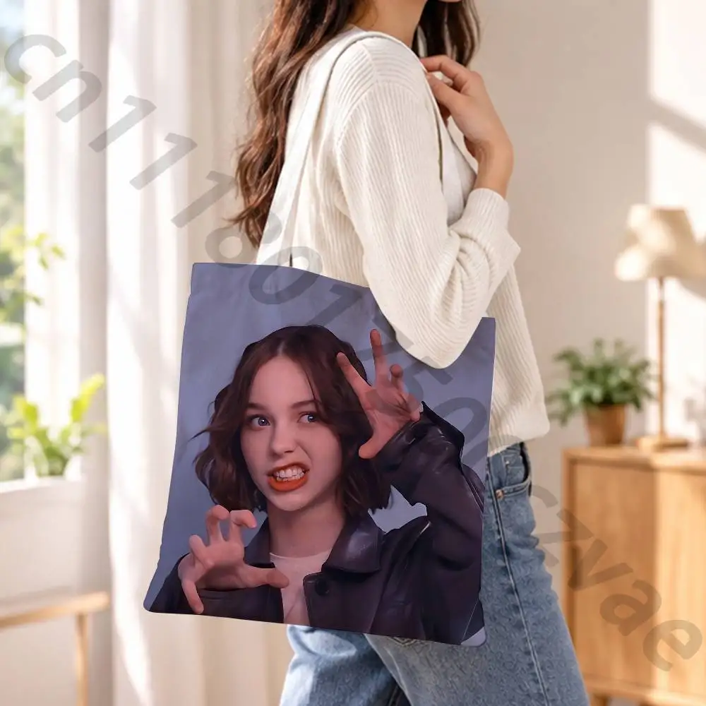 Emma Myers Reusable Fashionable Backpack Multifunctional Handbag Canvas Shopping Bag