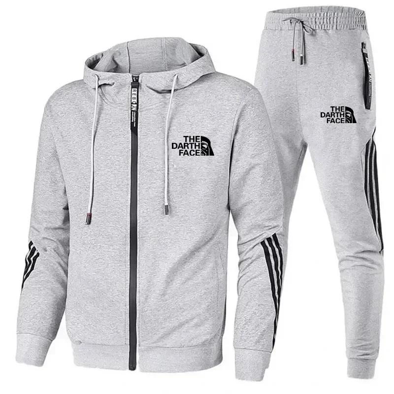 2024 Men\'s Sets Two Piece Set Tracksuit Casual Zipper Jacket + Pants Harajuku Sport Suit Spring and Autumn Hoodies Sportswearswe