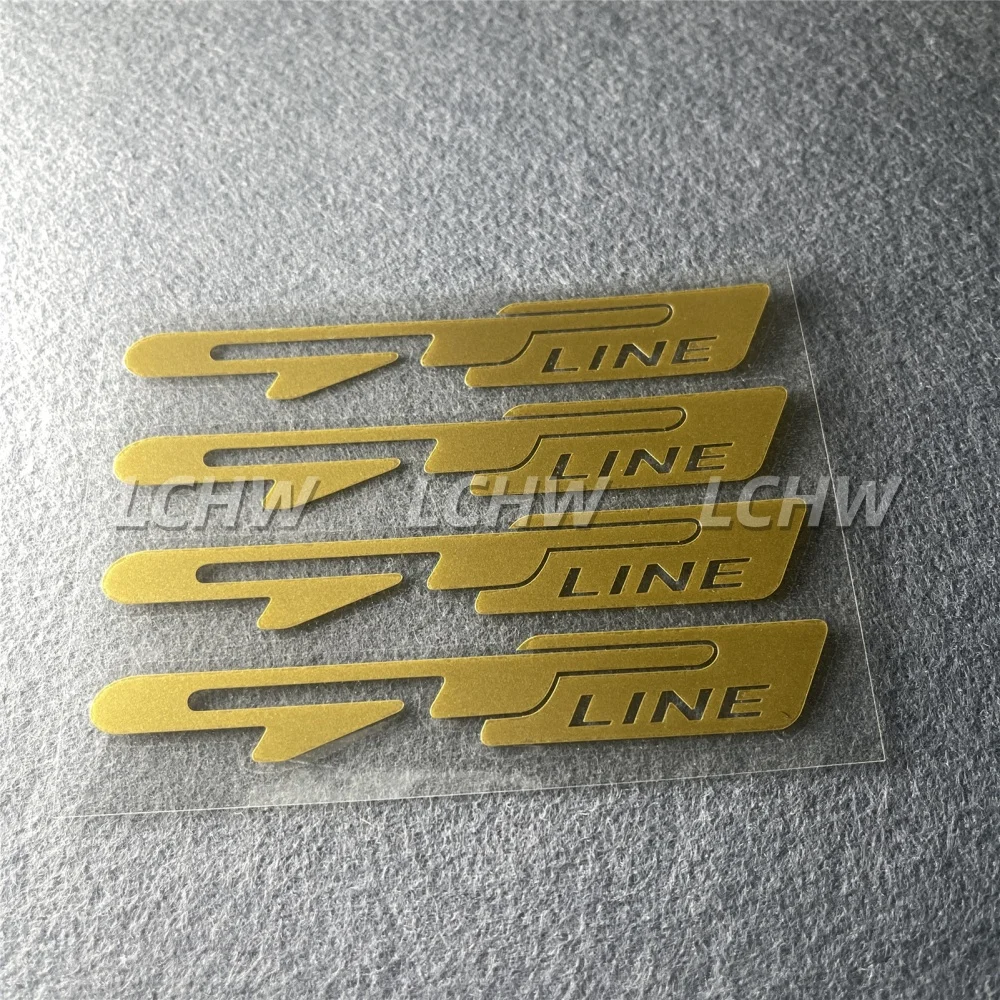 4x autostickers voor GT Line Racing auto-wieldecoratie sticker waterdicht