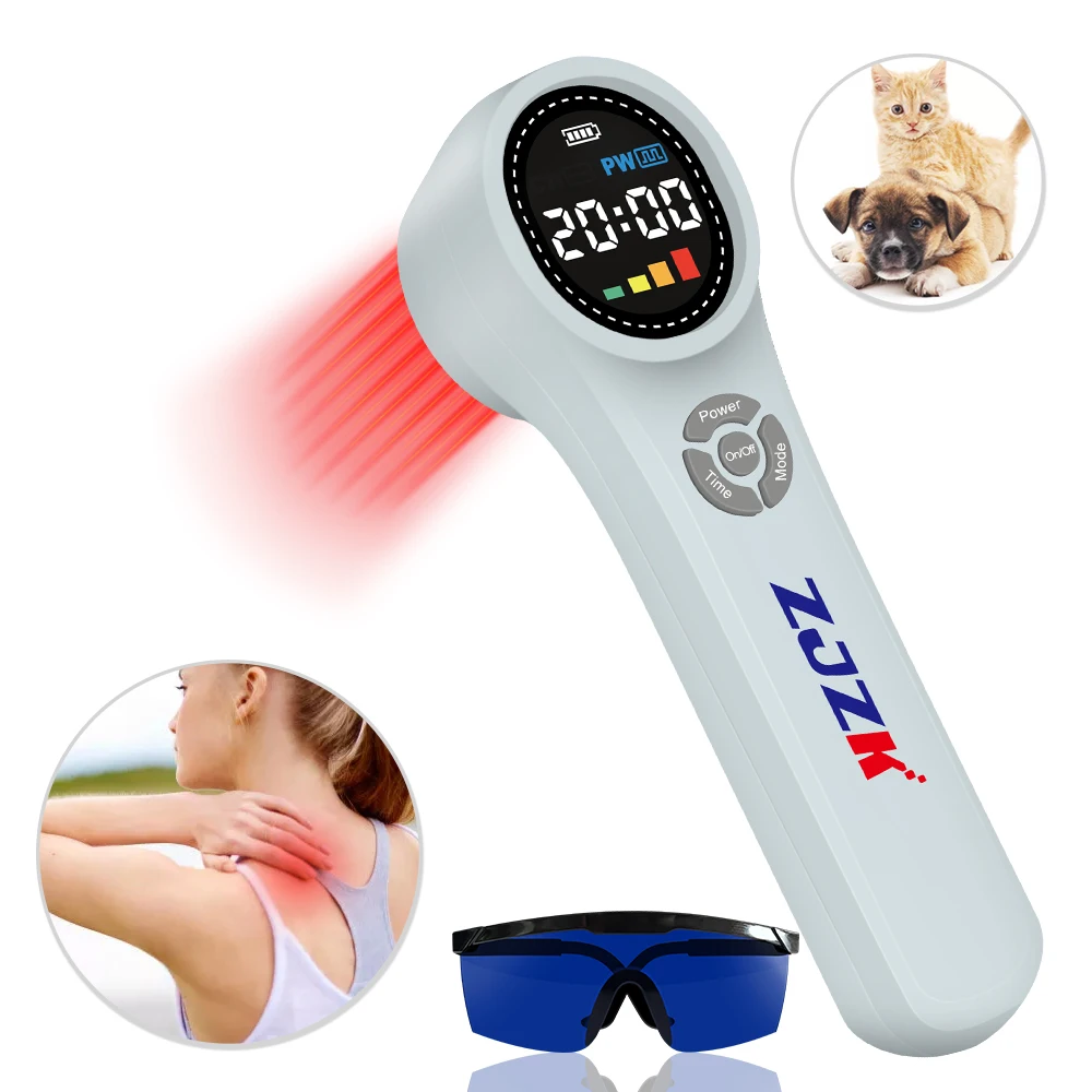 1760mW 980nm+810nm+660nm Low Level Laser Therapy for Wound Healing Feet Pain Muscle Strain Tissue Repair Rechargeable 24 Diodes