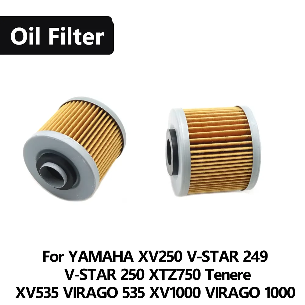 Para yamaha xv250 V-STAR 249 250 xtz750 tenere xv535 virago 535 1000 xv1000 acessórios de elemento de filtro de óleo de motocicleta