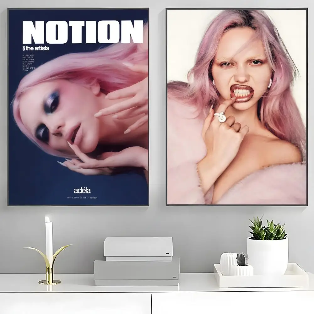 ADELA Singer Poster Poster Stickers Painting Mural HD Wall Decals for Bedroom Living Room Home Self-Adhesive