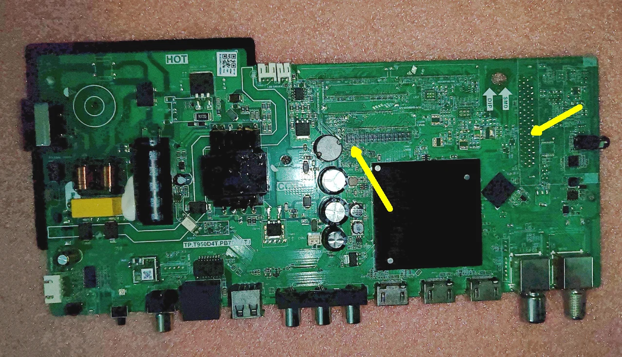 

TP.T950D4T.PB751(T) Three in one TV motherboard WiFi network 1g+8G 35-110V 600ma tested well